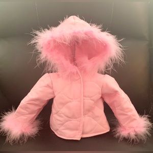 Baby/ Kids Fur trim Pink Warm Coat